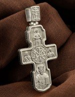 Крест из белого золота 585 пробы