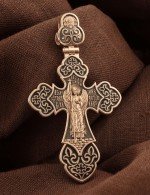 Крест из золота 585 пробы с эмалью
