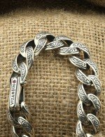 Браслет из серебра 925 пробы с рубином
