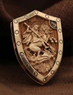 Образок из золота 585 пробы с деревом груши