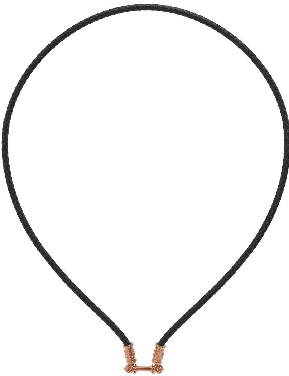Гайтан кожаный с золотом 585 пробы