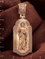 Образок из золота 585 пробы с эмалью