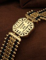 Браслет из лимонного золота 585 пробы с ониксом