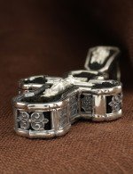 Крест из серебра 925 пробы с эбеновым деревом