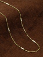 Цепь из лимонного золота 585 пробы с эмалью