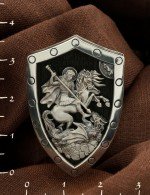 Образок из серебра 925 пробы с эбеновое дерево