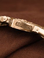 Браслет кожаный с золотом 585 пробы и ониксом