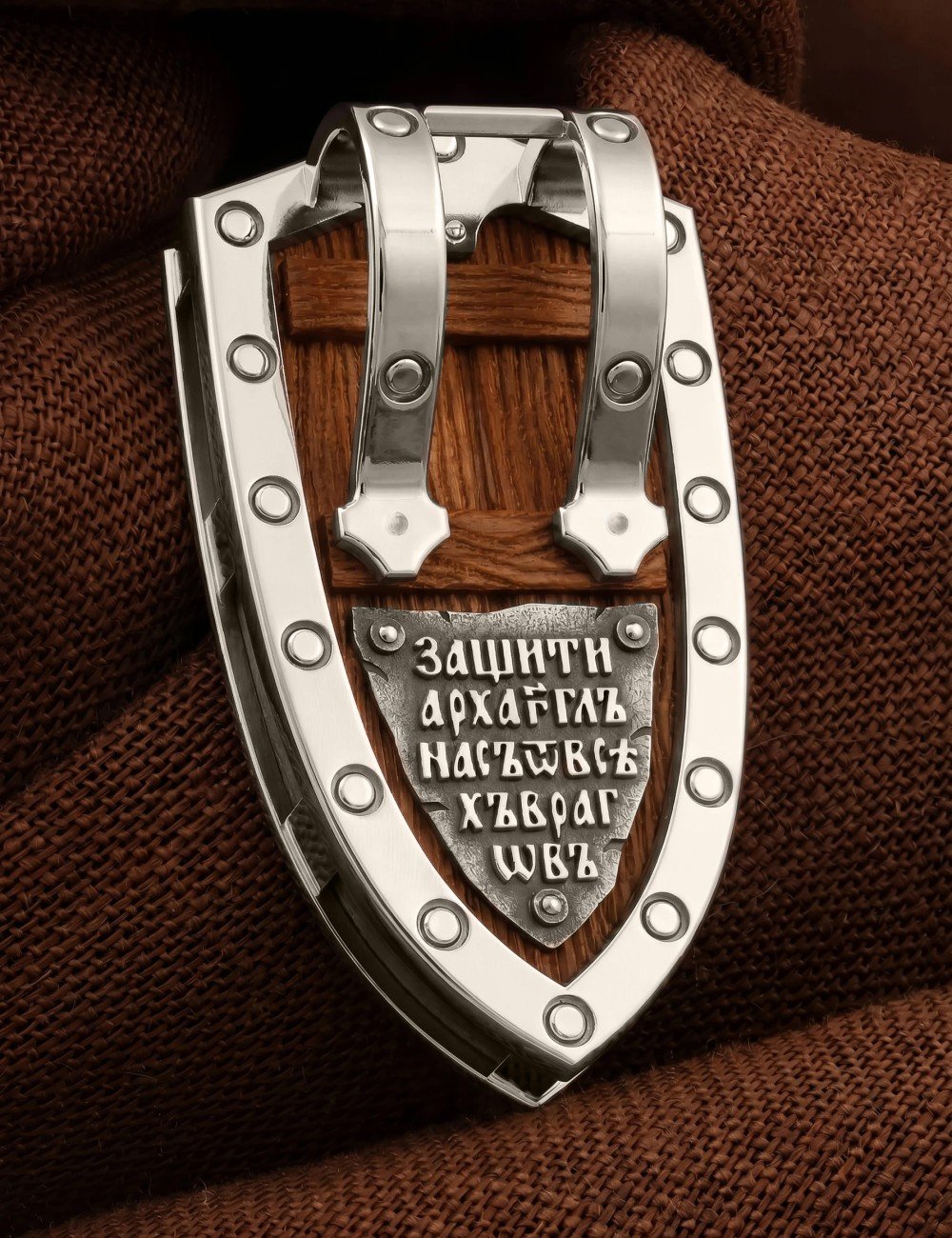 Образок из белого золота 585 пробы с деревом груши