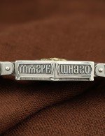Браслет кожаный с серебром 925 пробы, золотом и ониксом