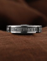 Крест из белого золота 585 пробы с эбеновым деревом
