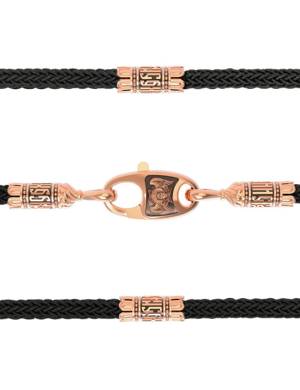 Шнурок шёлковый шёлковый с золотом 585 пробы