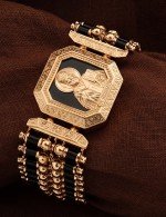 Браслет из золота 585 пробы с ониксом