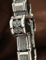 Крест из серебра 925 пробы с эбеновое дерево
