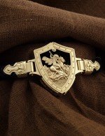 Браслет с золотом 585 пробы и ониксом