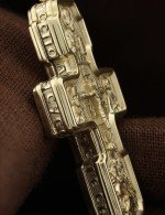 Крест из лимонного золота 585 пробы
