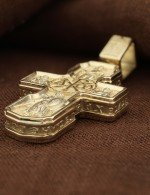 Крест из лимонного золота 585 пробы