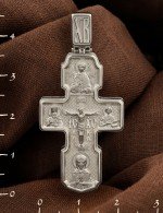 Крест из белого золота 585 пробы