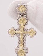 Крест из белого золота 585 пробы