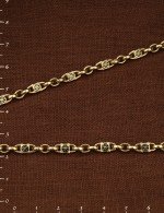 Цепь из лимонного золота 585 пробы с эмалью