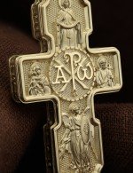 Крест из лимонного золота 585 пробы