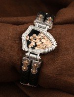Браслет кожаный с золотом 585 пробы и ониксом
