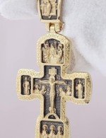 Крест из лимонного золота 585 пробы