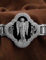 Браслет с золотом 585 пробы и ониксом