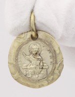 Образок из зелёного золота 585 пробы