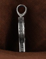 Крест из белого золота 585 пробы с эбеновым деревом