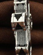 Крест из серебра 925 пробы с эбеновым деревом