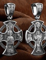 Крест из белого золота 585 пробы