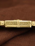 Браслет кожаный с золотом 585 пробы и ониксом