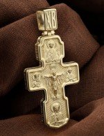 Крест из лимонного золота 585 пробы