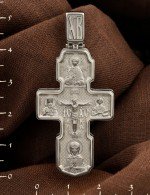 Крест из белого золота 585 пробы