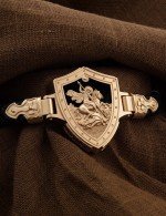 Браслет с золотом 585 пробы и ониксом