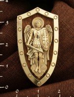 Образок из лимонного золота 585 пробы с деревом груши