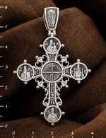 Крест из белого золота 585 пробы